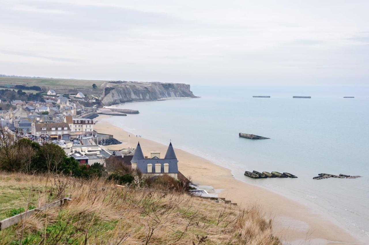 Appartement De Standing - Avec Terrasse Et Vue Mer Arromanches-les-Bains Kültér fotó