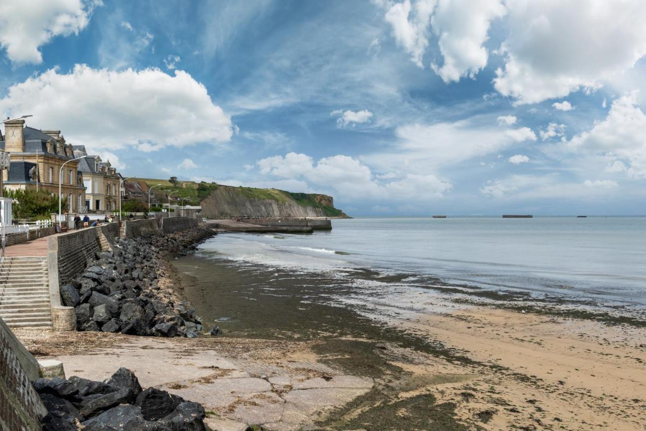 Appartement De Standing - Avec Terrasse Et Vue Mer Arromanches-les-Bains Kültér fotó
